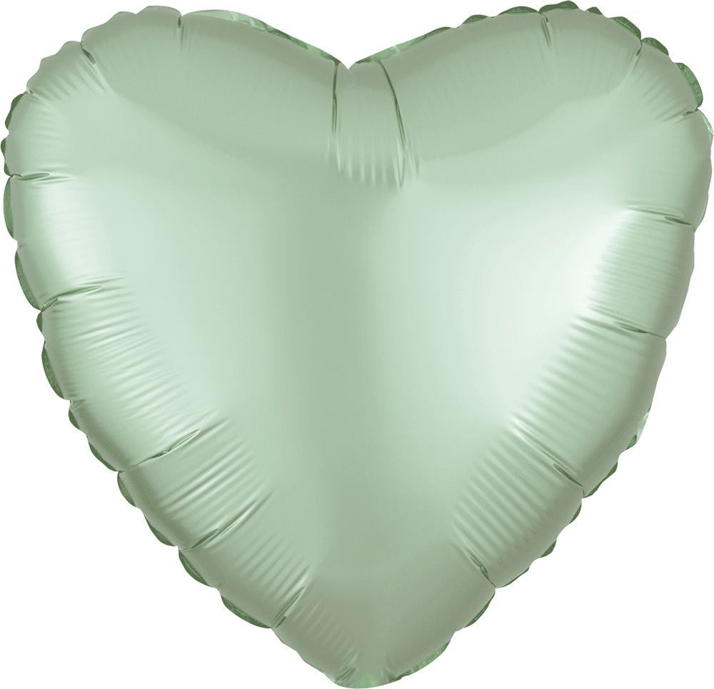17H Met Satin Luxe Mint Green Heart
