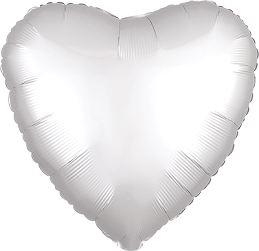 17H Met Satin Luxe White Satin Heart