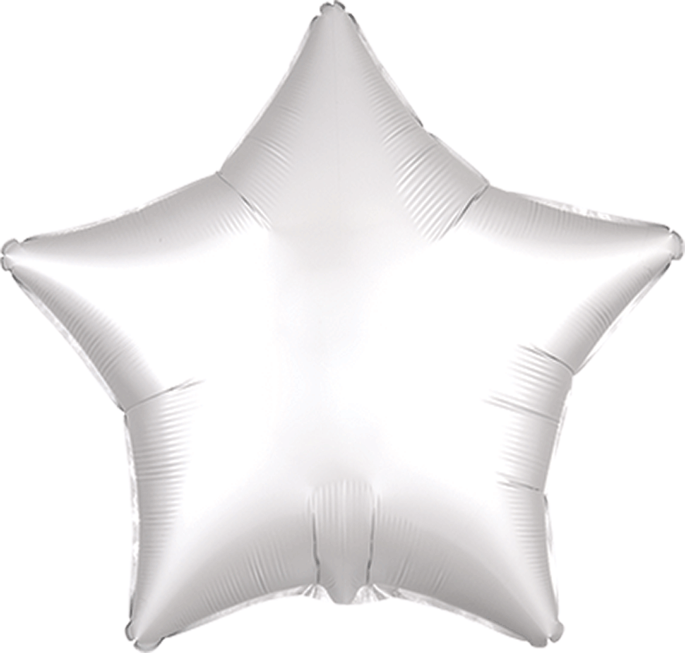 19S Met Satin Luxe White Satin Star