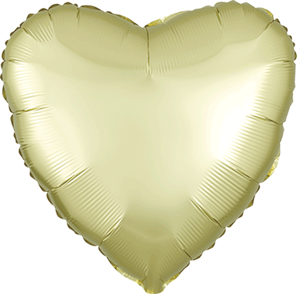 17H Met Satin Luxe Pastel Yellow Heart