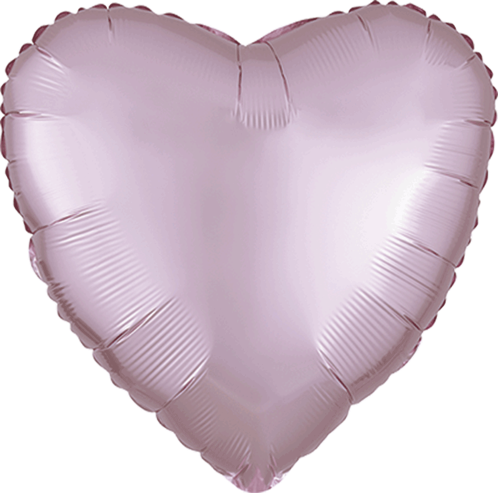 17H Met Satin Luxe Pastel Pink Heart