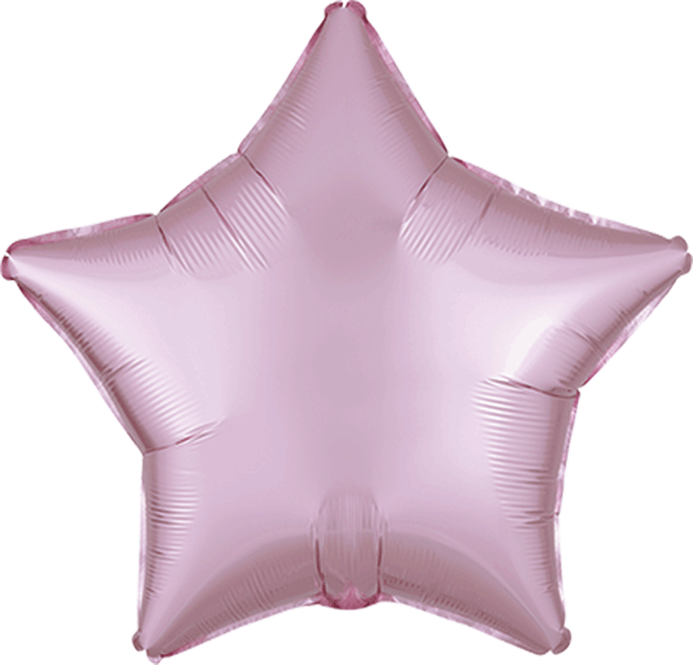 19S Met Satin Luxe Pastel Pink Star