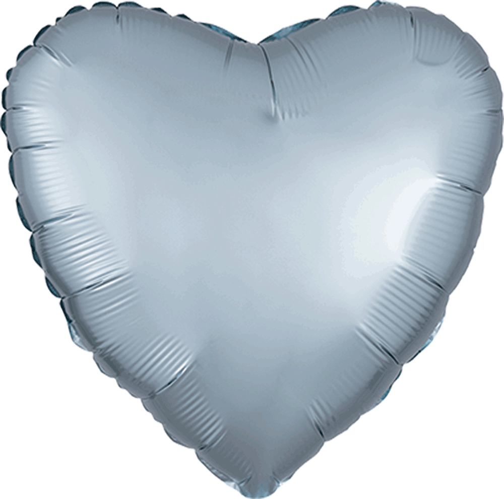 17H Met Satin Luxe Pastel Blue Heart