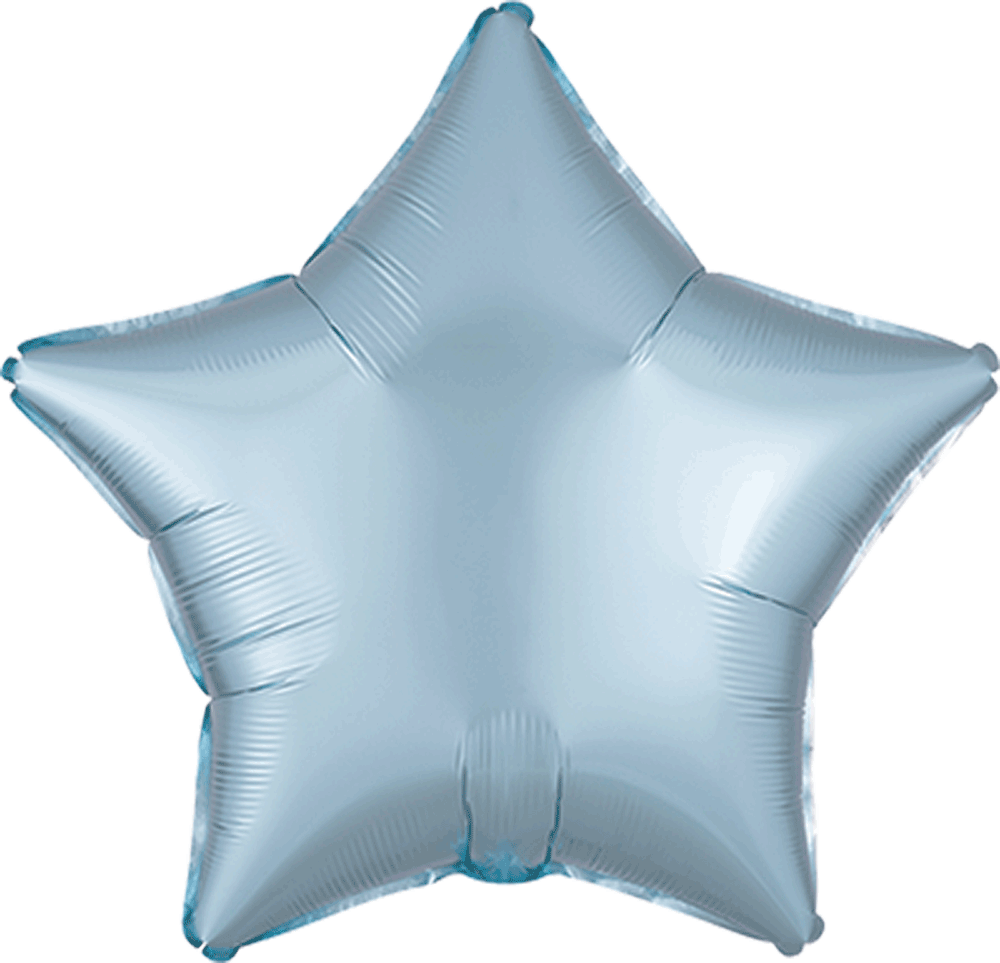 19S Met Satin Luxe Pastel Blue Star