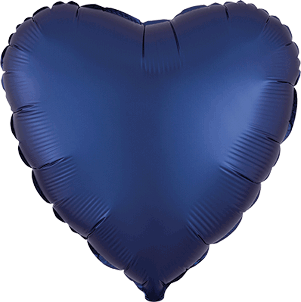 17H Met Satin Luxe Navy Heart