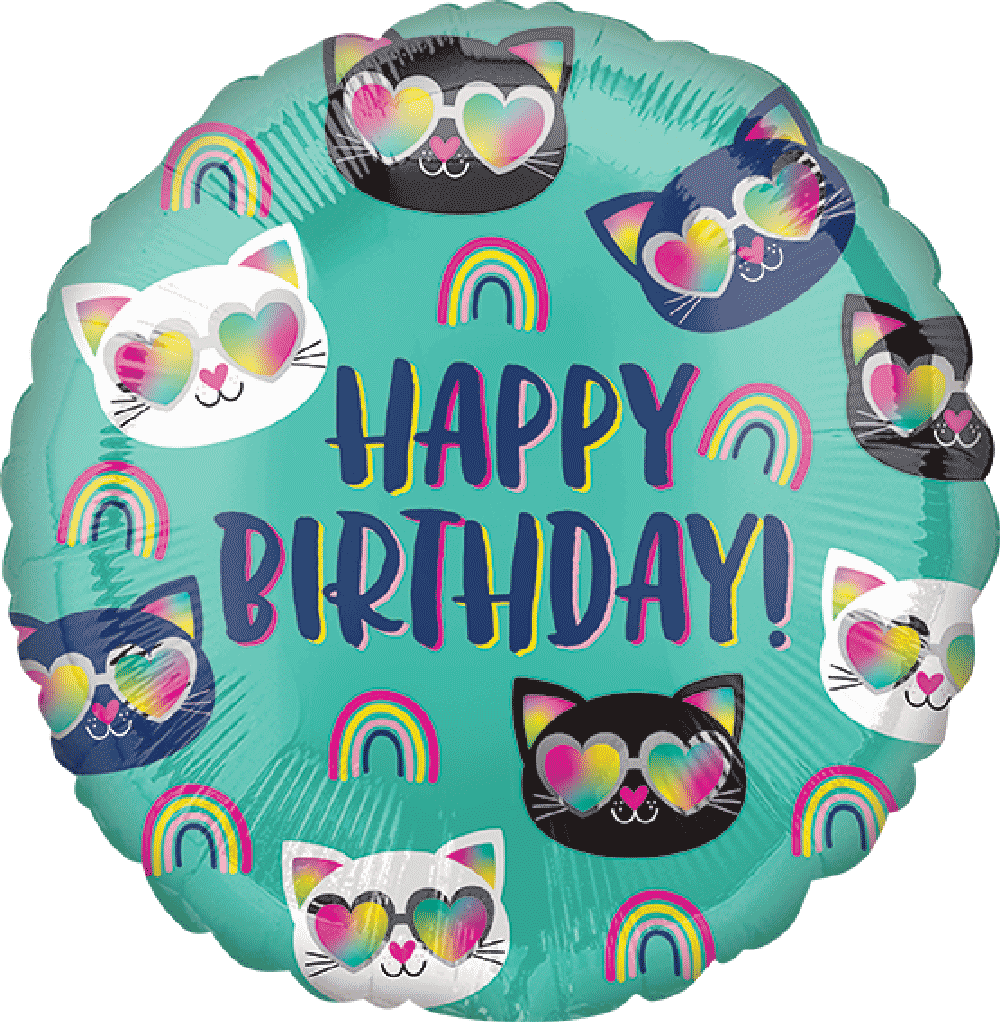 Cool Kitty Rainbow Birthday
