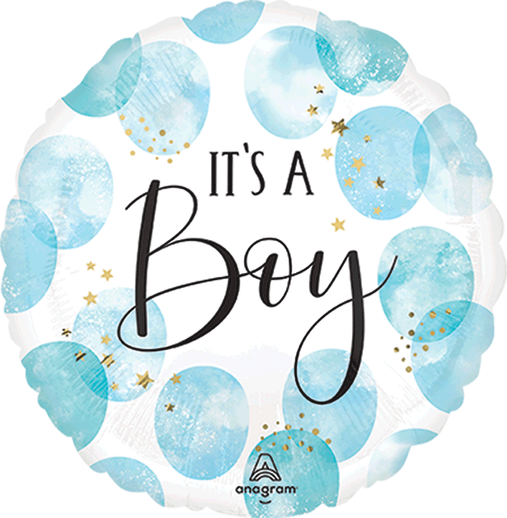 Baby Boy Blue Watercolor