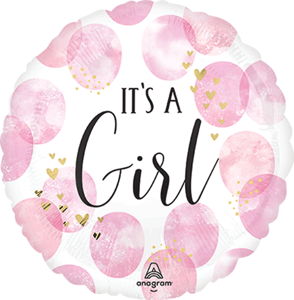 Baby Girl Pink Watercolor