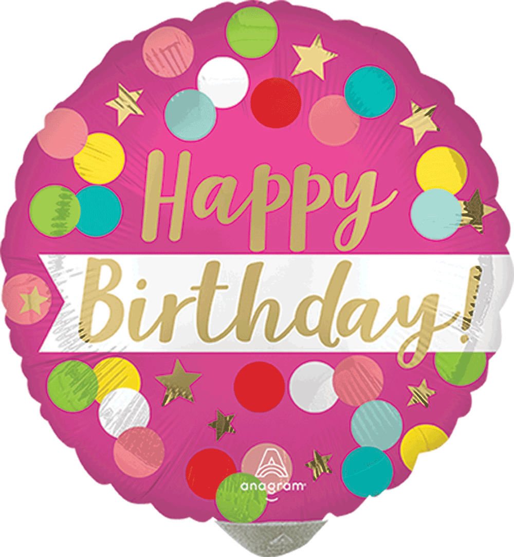 Happy Birthday Pink Confetti?