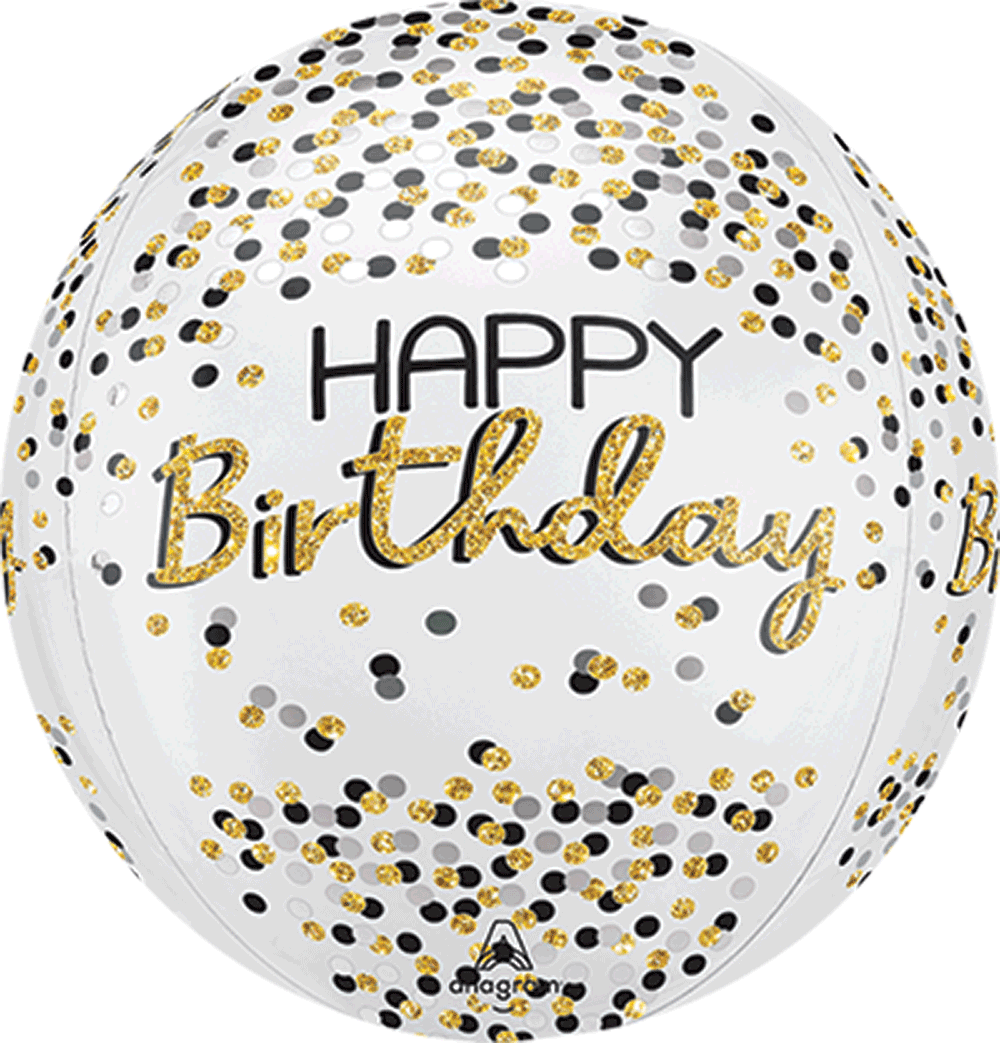 Orbz Black Silver Gold Birthday
