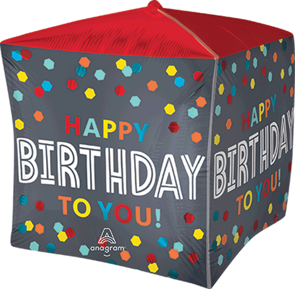 Satin Confetti Burst Birthday