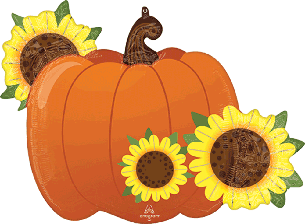 Welcome Fall Pumpkin & Sunflowers
