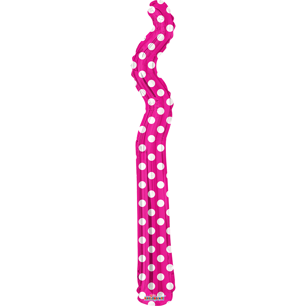 Kurly Zig Zag Met Hot Pink Dots