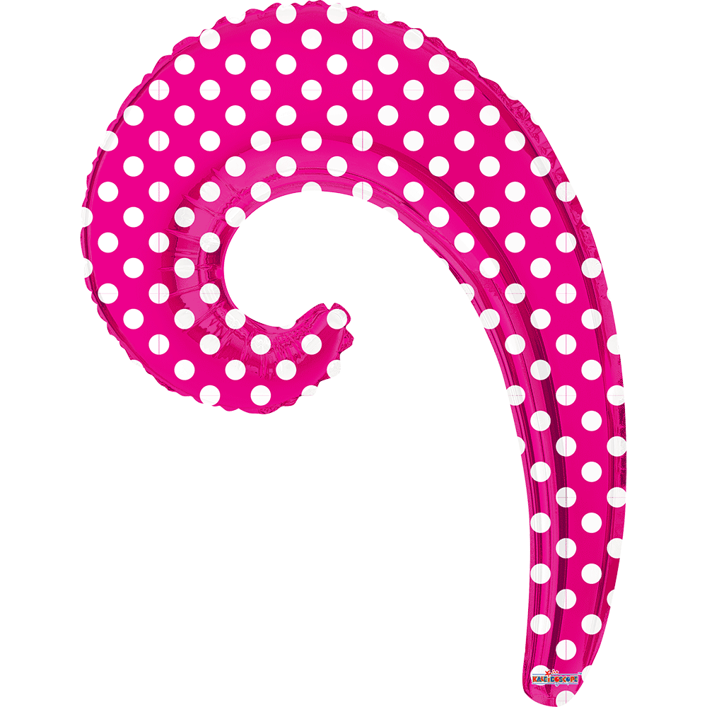 Kurly Wave Met Hot Pink Dots