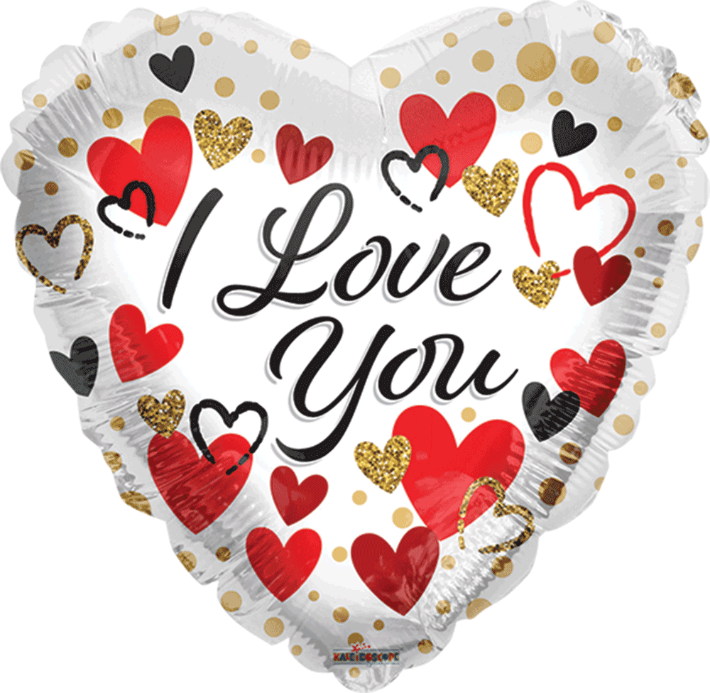 Love You Hearts And Dots