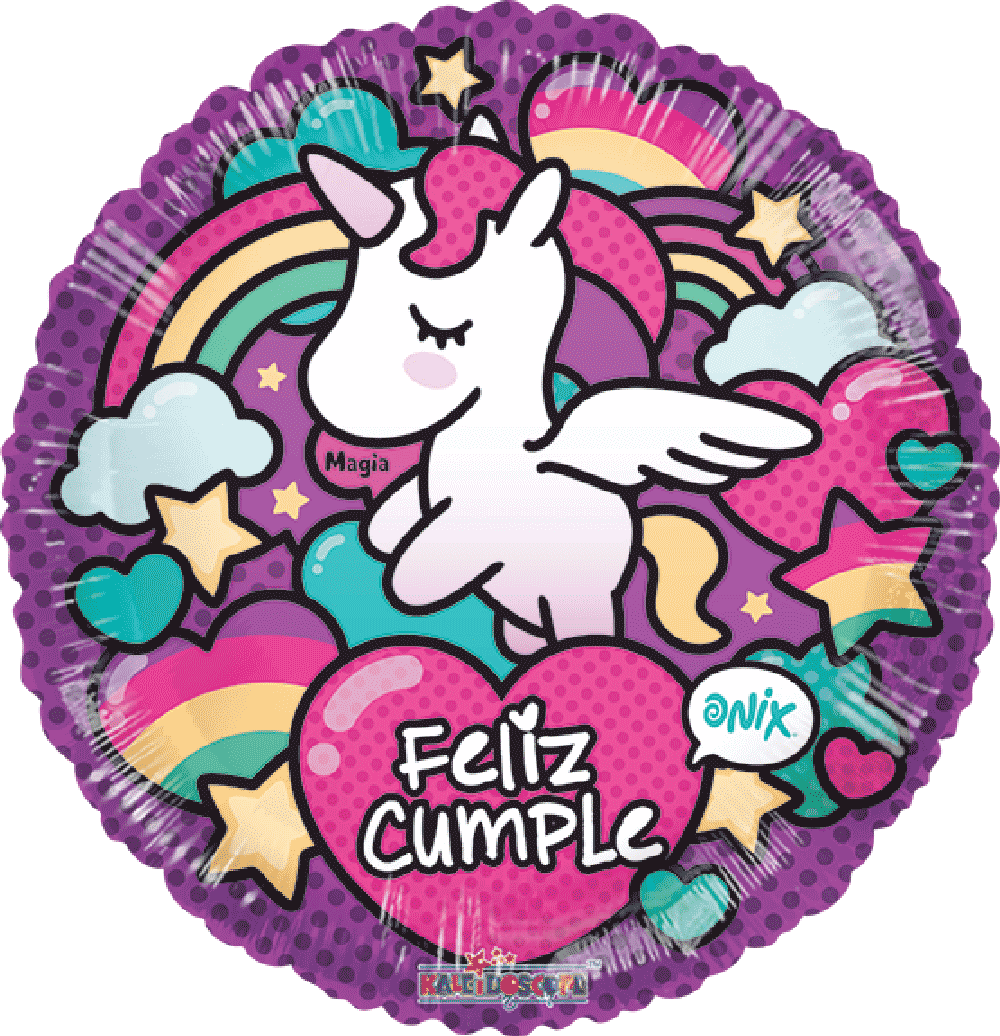 Onix Unicornio Feliz Cumple