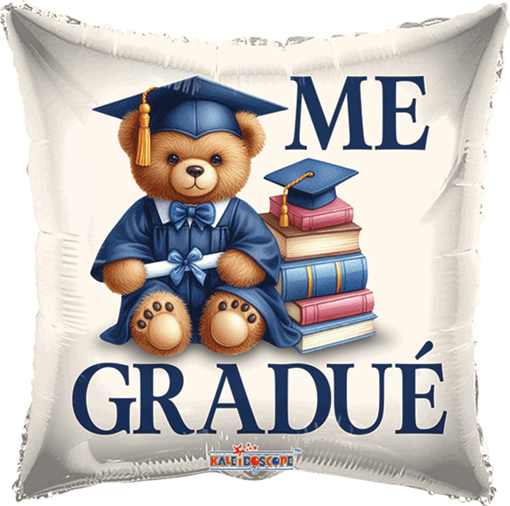 Me Gradue Oso Azul Con Libros