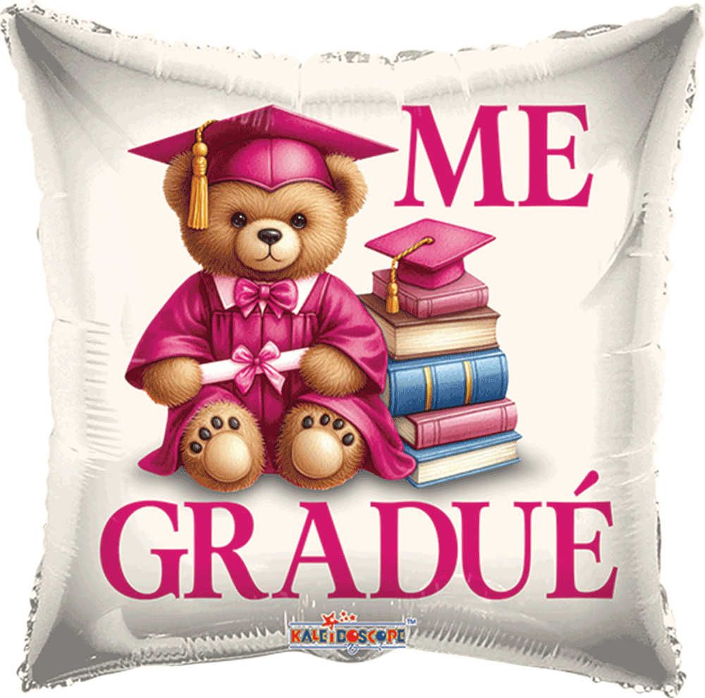 Me Gradue Oso Rosa Con Libros