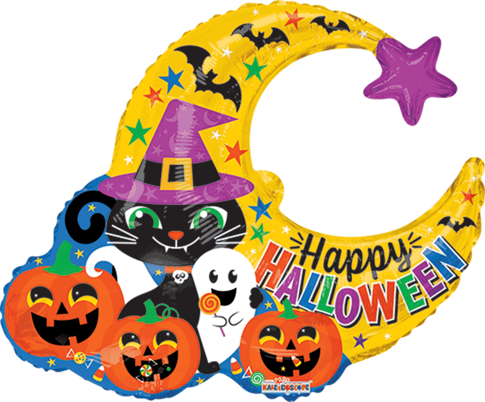 Halloween Cat And Moon