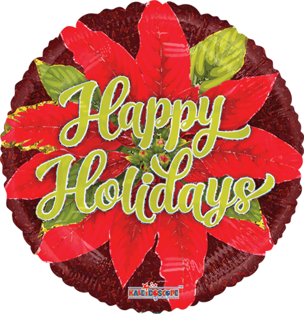 Happy Holidays Poinsettia 